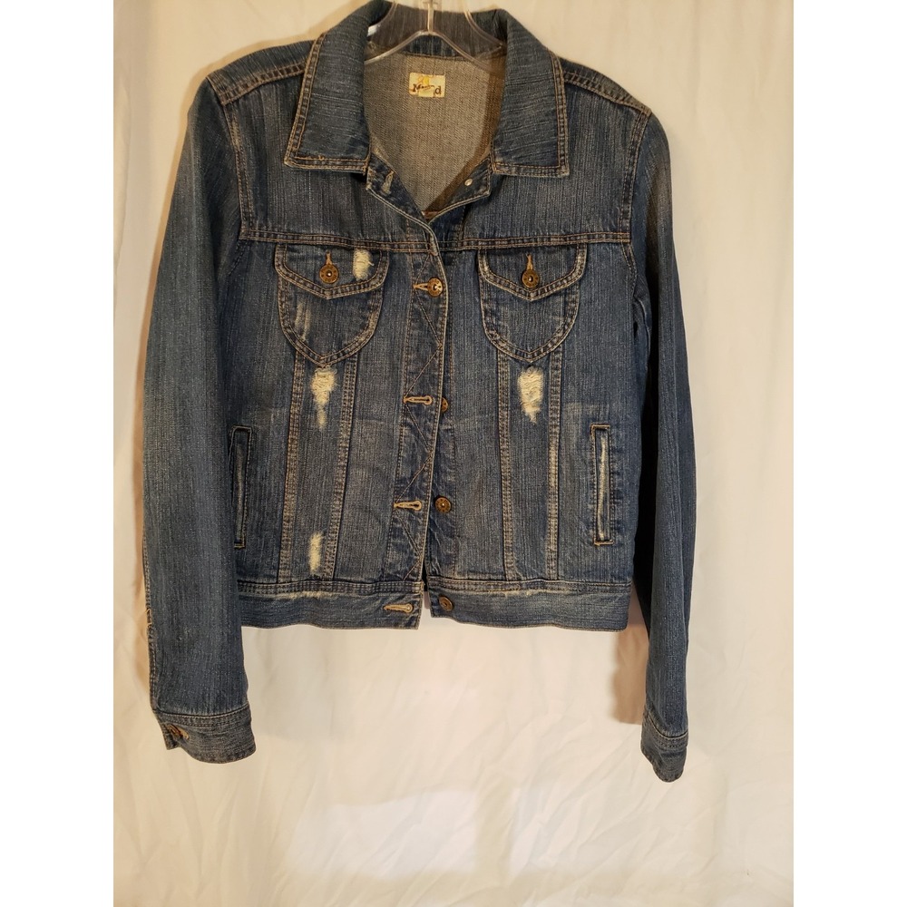 Women's Mudd Distressed Jean Jacket Size M